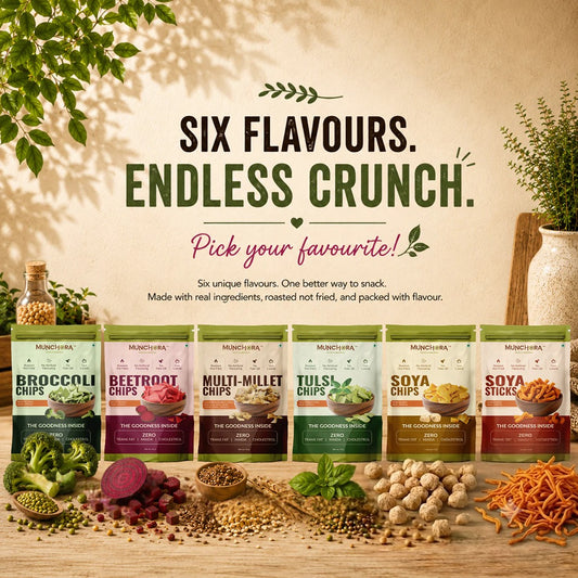 Munchora Non-Fried Chips Combo Pack (6 Flavours)