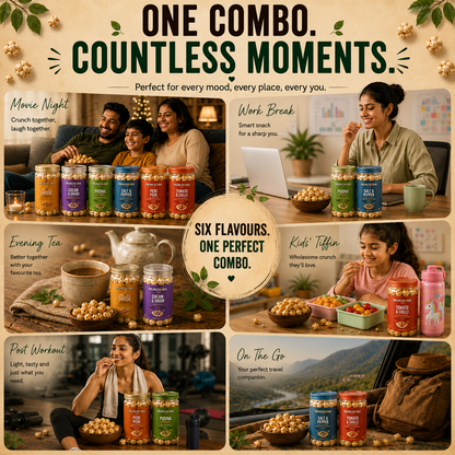Zesty Makhana Combo Pack (6 Flavours)