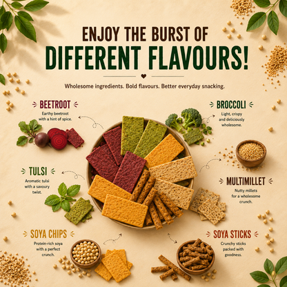 Munchora Non-Fried Chips Combo Pack (6 Flavours)