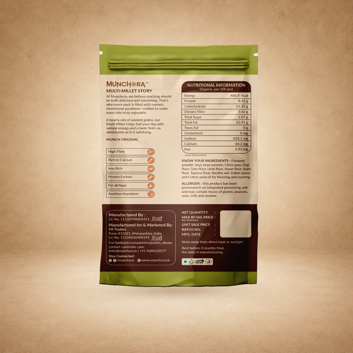 Multi Millet Non-Fried Chips (45 g × 4)