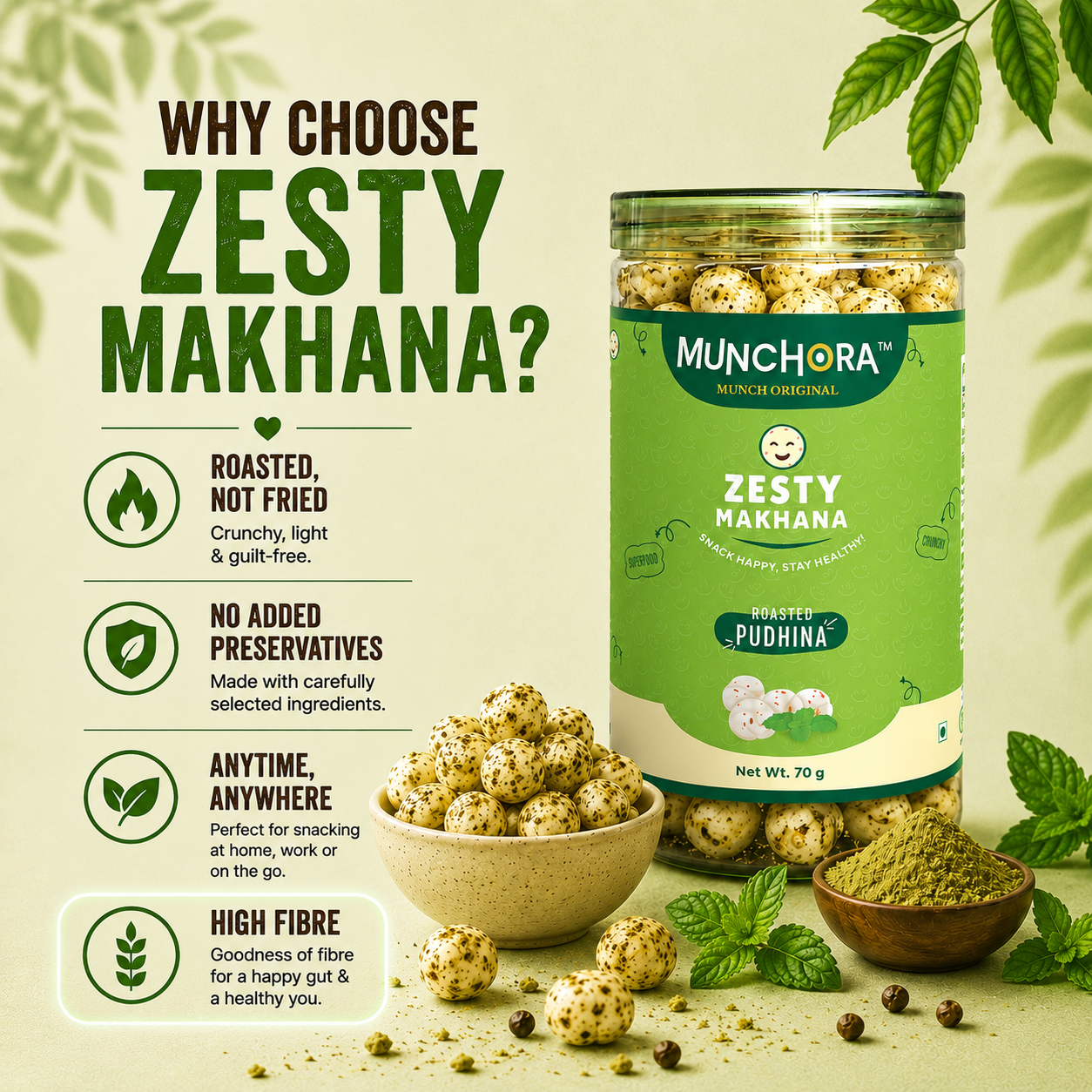 Zesty Makhana – Pudina