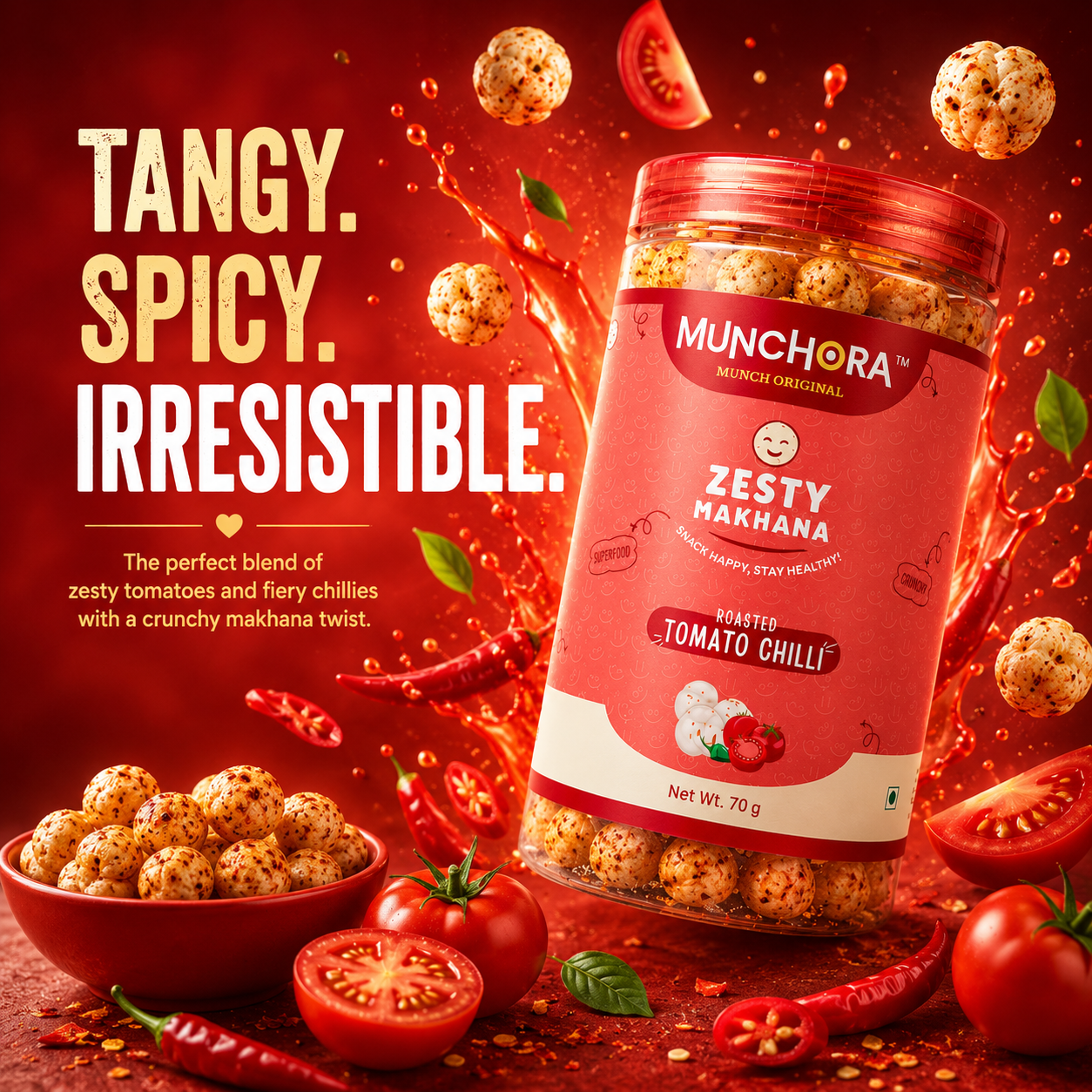 Zesty Makhana – Tomato & Chilli